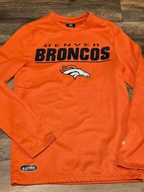 Denver Broncos Crewneck Sweater Size Small - Fleece Lined